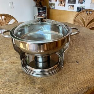 Round Stainless Steel Chafing Dish - 4 Quarts